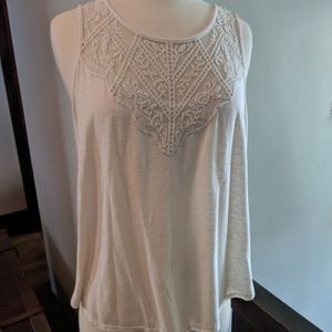 Womens lace front tank top